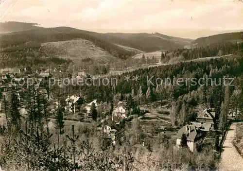 Georgenthal Gotha Waldsaeumweg Panorama Kat. Georgenthal