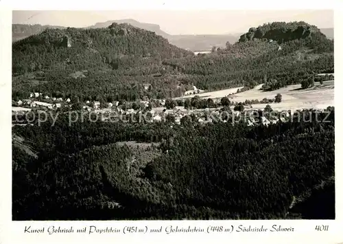 Gohrisch mit Papststein und Gohrischstein Kat. Gohrisch