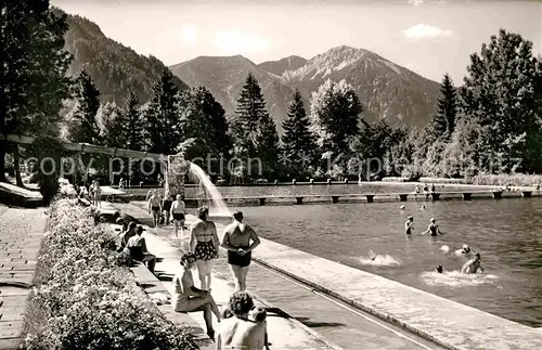 Oberammergau Freibad mit Notkarspitze Kat. Oberammergau