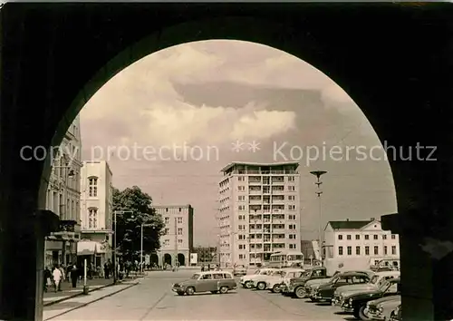 Rostock Mecklenburg Vorpommern Ernst Thaelmann Platz Hochhaus Kat. Rostock