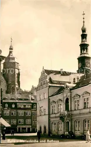 Pirna Marienkirche und Rathaus Kat. Pirna