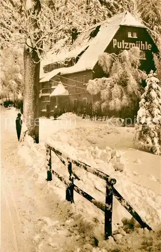 Baerenfels Erzgebirge HOG Putzmuehle im Winter Kat. Altenberg