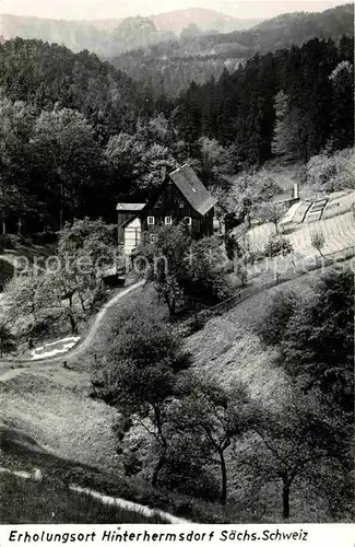 Hinterhermsdorf Haus am Wald Erholungsort Kat. Sebnitz