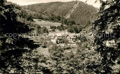 Sitzendorf Thueringen Blick zum Aussichtsturm Schoene Aussicht Kat. Sitzendorf Schwarzatal