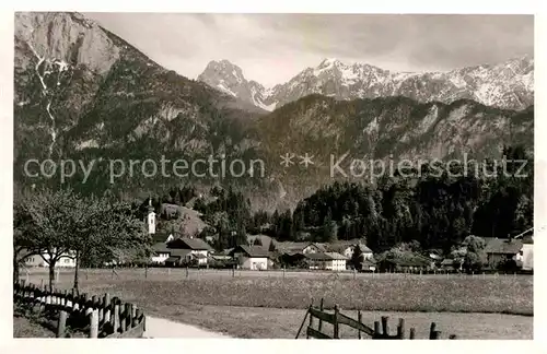 Oberaudorf mit Kaisergebirge Kat. Oberaudorf