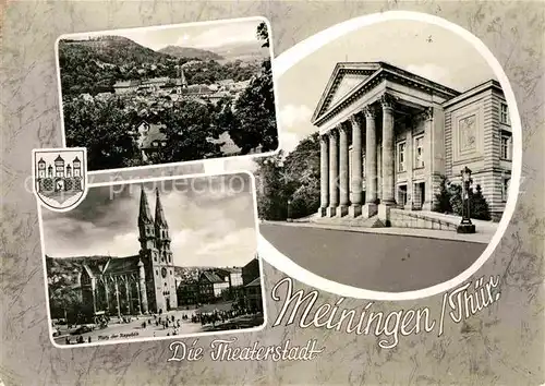 Meiningen Thueringen Teilansicht Theater Platz der Republik Kat. Meiningen