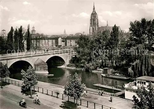 Frankfurt Main Alte Bruecke mit Dom Kat. Frankfurt am Main