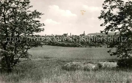 Kamenz Sachsen Blick ueber die Wiesen Kat. Kamenz