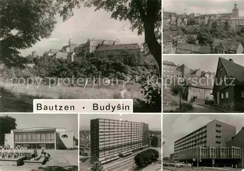 Bautzen Volkstheater Wohnhochhaus HO Cafe Lubin Hexenhaeuschen Altstadt Lauenturm Kat. Bautzen