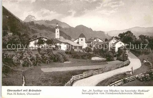 Oberaudorf mit Bruenstein  Kat. Oberaudorf