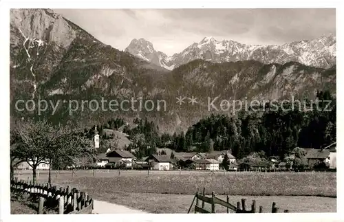 Oberaudorf mit Kaisergebirge Kat. Oberaudorf