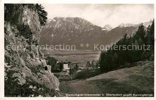 Oberaudorf Dominikanerinnenkloster gegen Kaisergebirge Kat. Oberaudorf