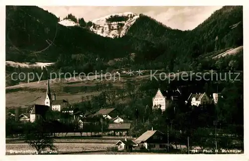 Brannenburg mit Schloss und Kirche Kat. Brannenburg