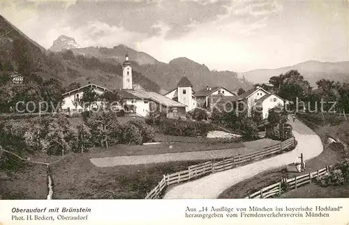 Oberaudorf mit Bruenstein Kat. Oberaudorf