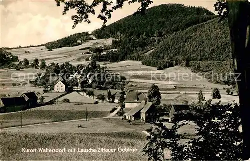 Waltersdorf Zittau Gesamtansicht Kurort mit Lausche Zittauer Gebirge Kat. Grossschoenau Sachsen