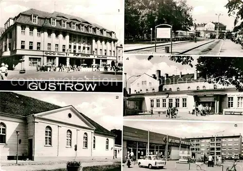 Guestrow Mecklenburg Vorpommern Hotel Stadt Guestrow Ernst Barlach Theater Busbahnhof Bahnhof Konsum Kaufhalle Kat. Guestrow