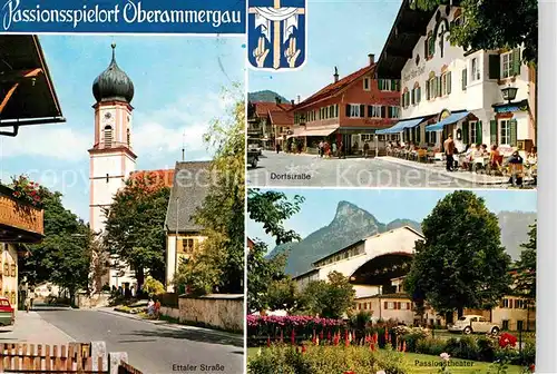 Oberammergau Passionsspielort Dorfstrasse Ettaler Strasse Kat. Oberammergau