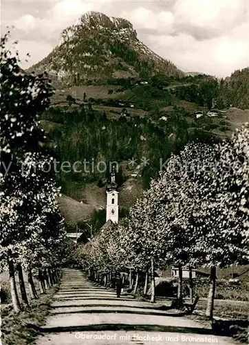 Oberaudorf mit Hocheck und Bruennstein Kat. Oberaudorf