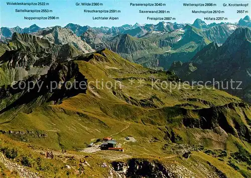 Oberstdorf Nebelhorn Bergstation Alpenpanorama Kat. Oberstdorf