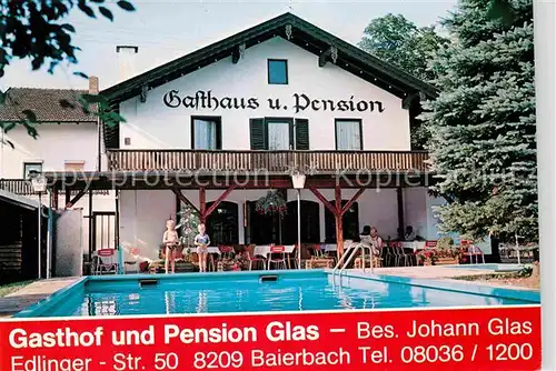 Baierbach Niederbayern Gasthaus Pension Glas Kat. Baierbach