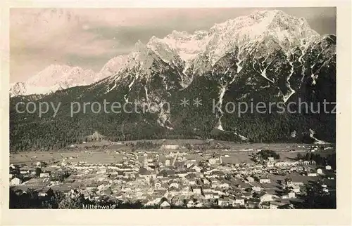 Mittenwald Bayern Panorama Kat. Mittenwald