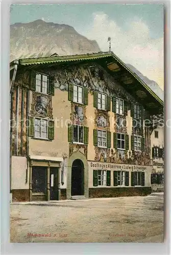 Mittenwald Bayern Gasthaus Alpenrose Kat. Mittenwald