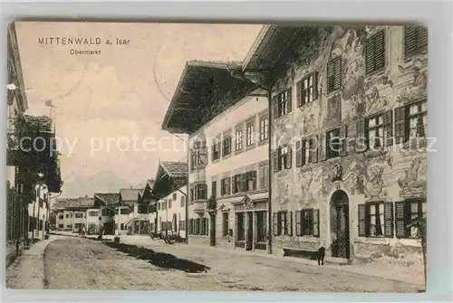 Mittenwald Bayern Obermarkt Kat. Mittenwald