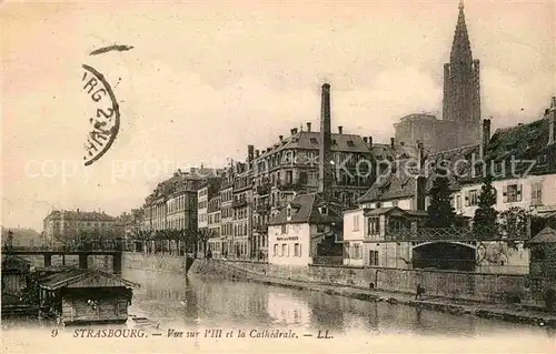 Strasbourg Alsace Vue sur l ill Cathedrale Kat. Strasbourg