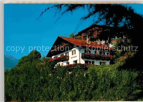 Schenna Meran Pension Prairerhof Doppelkarte Kat. Italien