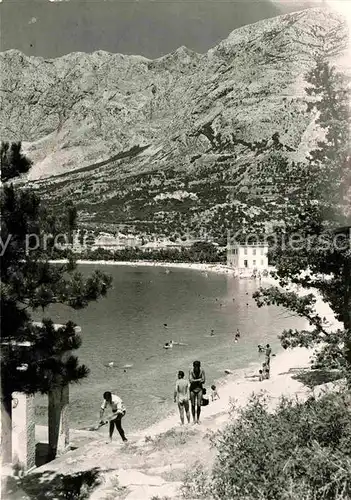 Makarska Dalmatien Teilansicht Strand Kat. Kroatien