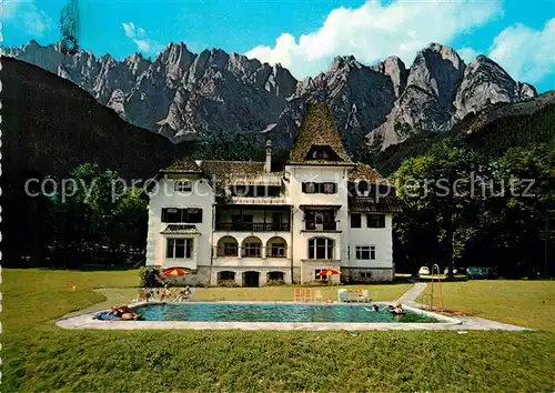 Gosau Oberoesterreich Pension Koller mit Freibad Kat. Gosau Salzkammergut