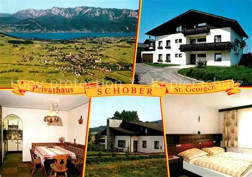 St Georgen Attergau Haus Schober Fliegeraufnahme Kat. Voecklabruck