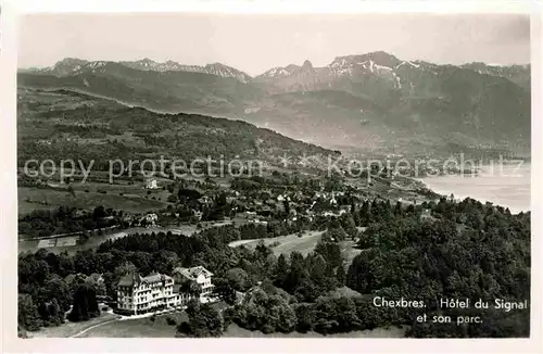 Chexbres Hotel du Signal et son parc Fliegeraufnahme Kat. Chexbres