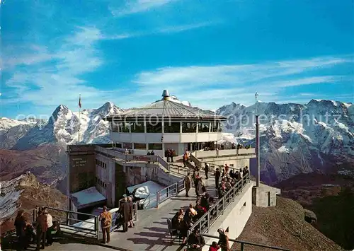 Schilthorn Muerren Berner Oberland Drehrestaurant Piz Gloria Eiger Moench Jungfrau Kat. Schilthorn