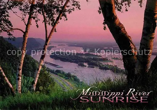 La Crosse Wisconsin Mississippi River Sunrise Kat. La Crosse