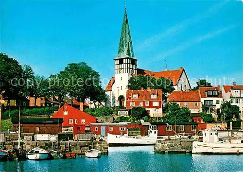 Bornholm Hafen Ronne kirke Kat. Daenemark