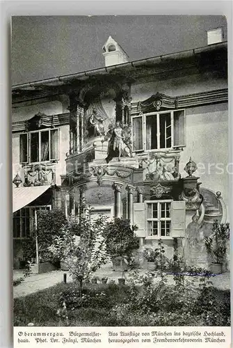 Oberammergau Buergermeisterhaus Kat. Oberammergau