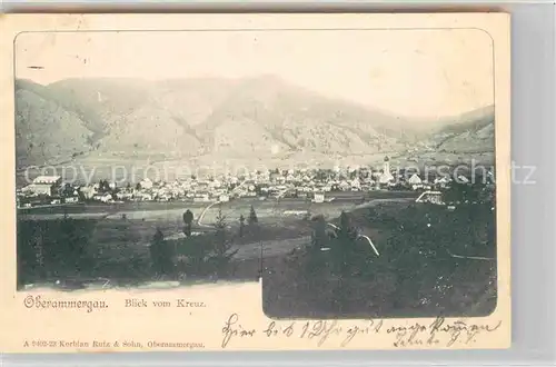 Oberammergau Blick vom Kreuz Kat. Oberammergau