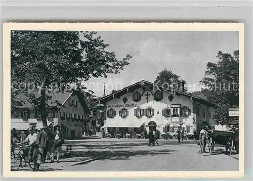 Oberammergau Hauptplatz Hotel Alte Post Kat. Oberammergau
