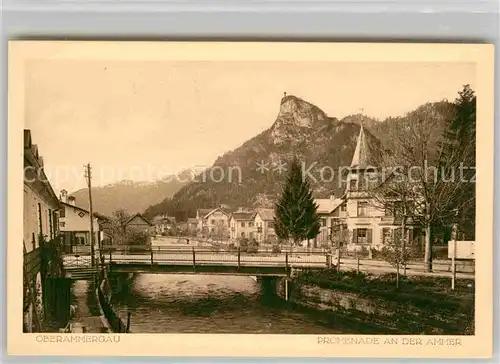 Oberammergau Promenade an der Ammer Kat. Oberammergau