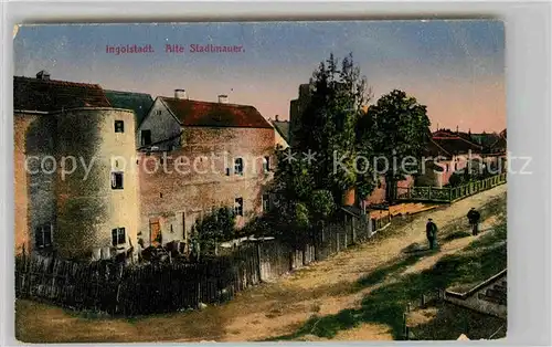 Ingolstadt Donau Alte Stadtmauer Kat. Ingolstadt