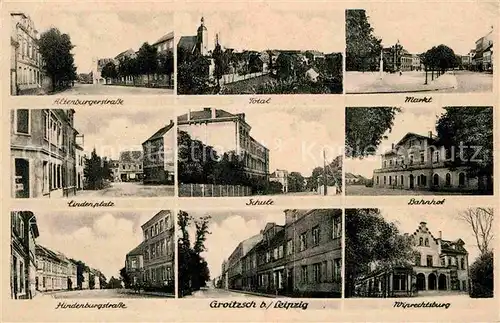 Groitzsch Borna Altenburgerstrasse Markt Lindenplatz Schule Bahnhof  Kat. 