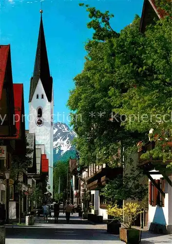 Oberstdorf Kirchstrasse Kirche Kat. Oberstdorf