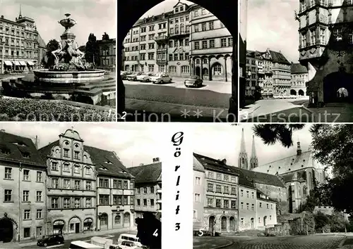 Goerlitz Sachsen Schoenhof Untermarkt Buergerhaeuser Kat. Goerlitz