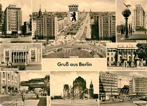 Berlin Hochhaus Haus Berlin Alexanderplatz Humbolduniversitaet Bahnhof Friedrichstrasse Dom Kat. Berlin