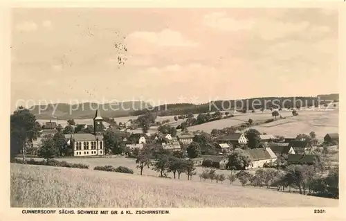 Cunnersdorf Gohrisch Gr. Kl. Zschirnstein  Kat. Gohrisch