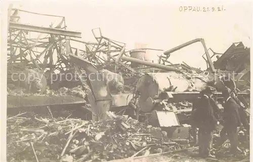 Oppau Explosion BASF Kat. Ludwigshafen am Rhein