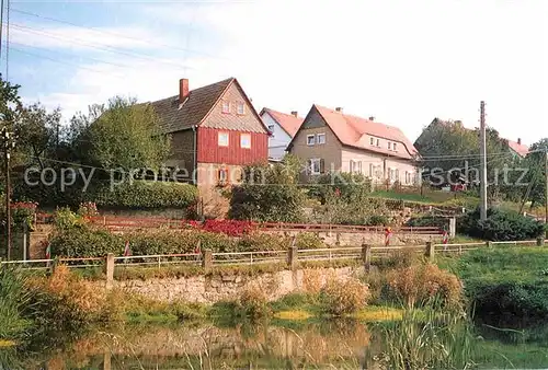 Ottendorf Bahretal Einfamilienhaeuser gegenueber dem Schloss Kat. Bahretal