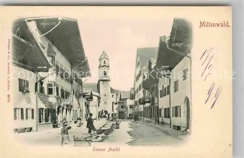 Mittenwald Bayern Oberer Markt Kat. Mittenwald