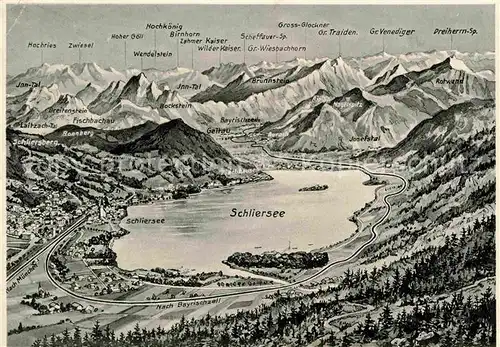 Schliersee Umgebungskarte Kat. Schliersee